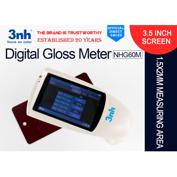 NHG60M Digital Gloss Meter Gloss Measurement Units Connected To PC With Small