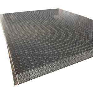 China 2438mm SS Sheet Metal Embossed Stainless Steel Checkered Plate 6mm Thick JISCO LISCO on sale