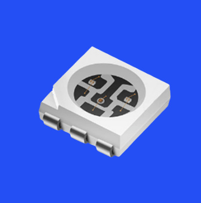 SMD5050 RGB LED Diode 5.0x5.0mm PCT Bracket 120deg 6pins Clear Lens 0.6W LED