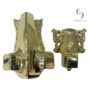 Light Gold Color PP Casket Fitting Coffin Corner Die Catings By Mould 3# LG