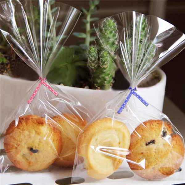 Bakery Cookies Clear Cellophane Treat Bags OPP With Twist Ties