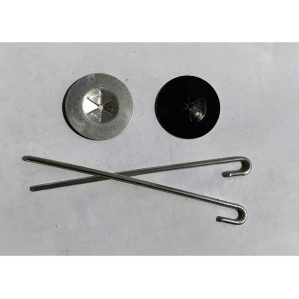 Quality Aluminum J Hook 2.5mm Pin Dia Solar Panel Clips With Washers Installing Solar Panel Mesh for sale
