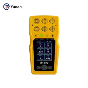 Wholesale CE ATEX 6 In 1 Portable Gas Detector CO CO2 H2S CL2 NH3 CH4 NO2 H2 Multi Gas Detector from china suppliers