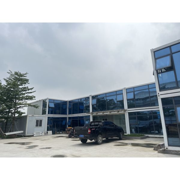 Light Steel Prefabricated 40ft Container Office Modular Design Two Story