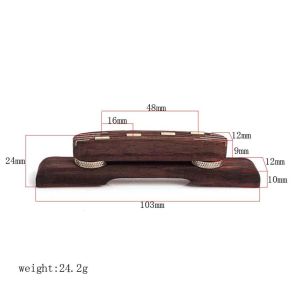 Polished Finish 4 String Mandolin Bridge Replacement Parts Natural Color