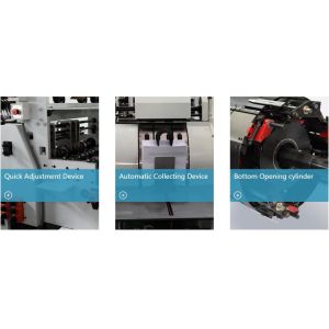 34kw 70bags/Min Bottom Bag Window Box Patching Machine