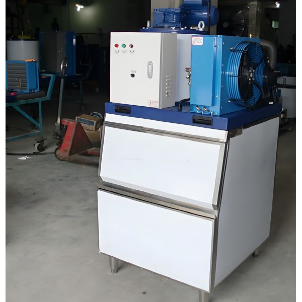 1 Ton Edible Ice Cube Production Machine With Screw Compressor / Castel Solenoid