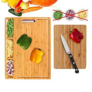 Eco Friendly Natural Bamboo Cutting Board 30*21.1*1.5cm Size Custom Logo for