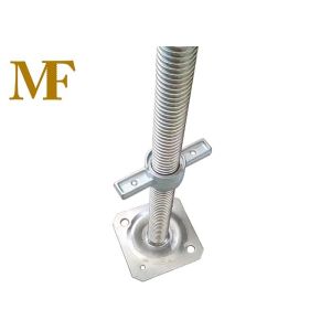 Adjustable Leveling 24" Golden Galvanized Screw Jack with Base Plate