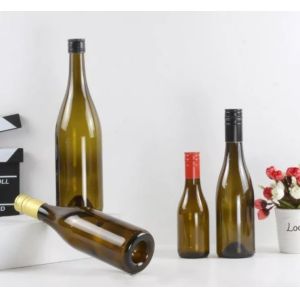 750ml Dark Green Wine Bottle With Cork Cap Super Flint Glass Material For Market