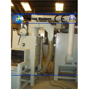 Small Flat Parts Automatic Sandblasting Machine Adjusted Belt Conveyer Speed