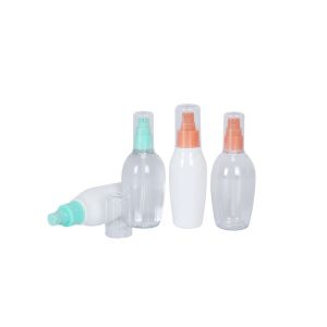PET 120ml 150ml OEM Plastic Lotion Pump Bottles Customized Color Cream Comestic