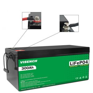 Visench Rechargeable Lithium Ion Batteries 12V 300Ah LiFePO4 Battery Pack