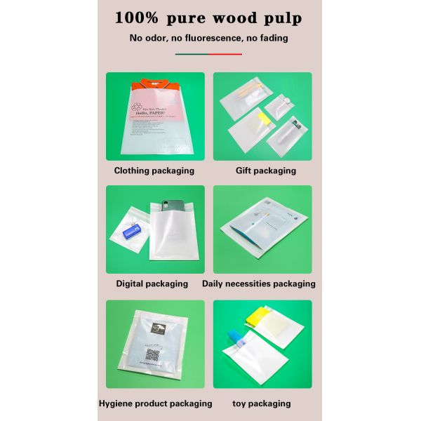Eco Friendly Translucent Customizable Glassine Paper Bags with Self Adhesive Seal