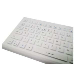 Ergonomics Silicone Wireless Medical Keyboard 106 Keys With Back Pad