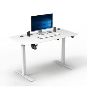 Wholesale White Electric Height Adjustable Lifting Desk for Home Office Study 0.98 mm/s Speed from china suppliers