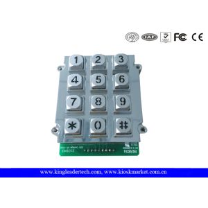 Wholesale 12 Keys Zinc Alloy Metal Keypad With Blue Backlight from china suppliers
