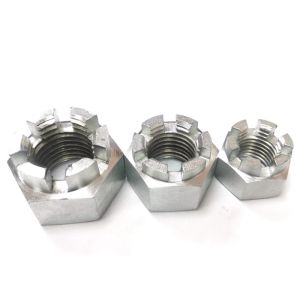 Stainless Steel SS201 Slotted Castle Nut SS304 SS316 Plain Polishing Hexagon