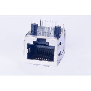 USB Low Profile Magnetic RJ45 Jack , Tab Down RJ45 PCB Connector L811-1X1T-03-F