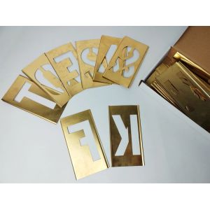 China Custom Adjustable Brass Interlocking Stencil Letter And Figure on sale