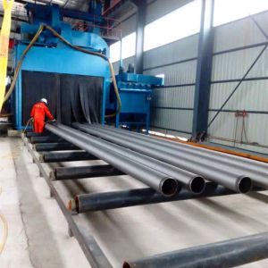 Roller Conveyor Automatic Sandblasting Machine , Shot Blaster Machine Compact