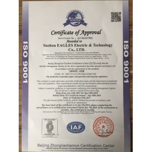SUZHOU NEW IGOR ELECTRIC & TECHNOLOGY CO.,LTD Certifications
