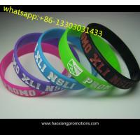 China newest customized silicone wristband with full printing logo for promotion for sale