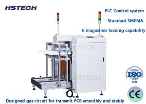 China Flexible Operation PLC Control Double Track Unloader 6 Magazines Loading Capability PCB Unloader on sale