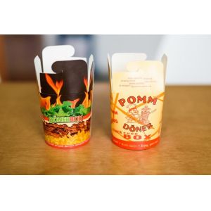 High Speed 26 Oz Food Doner Paper Container Machine 80 Cups Per Min