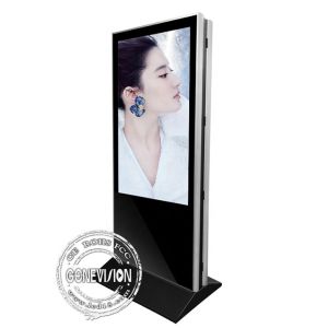 Hd Screen Wireless Digital Signage 65 Inch 4g Double Sided Pcap Foil Touch