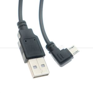 Customization 1m 2m 3m 90 Degree Right Angle Micro B V8 Connector to USB