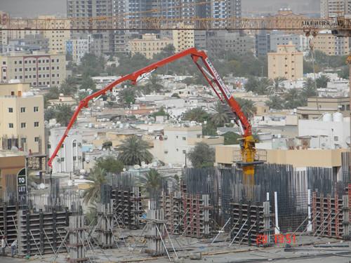 Quality 4 Sections Boom Stationary Concrete Placing Boom Φ133×4 Delivery Pipe Dimension for sale