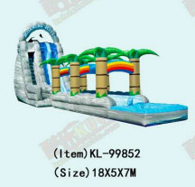 Aldult Outdoor Rental Inflatable Large Water Slides With Bouncy