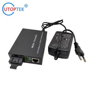10/100/1000Mbps MultiMode dual SC 850nm 550m Fiber media converter with DC5V