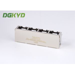 PCB mount 1x4 quad ports RJ45 connector multiple port modular jacks
