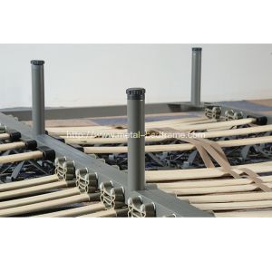 150cmx200cm Queen Size Noiseless Slat Bed Frame With Plastic Plots