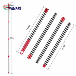 Wholesale Stainless Steel Cleaning Mop Handle Four Section 150cm Screw On Mop Handle from china suppliers