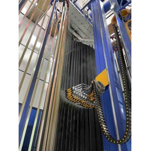 China V type Booth Customized Voltage Vertical Electricstatic Spraying Powder Coating line of Aluminium Profiles on sale