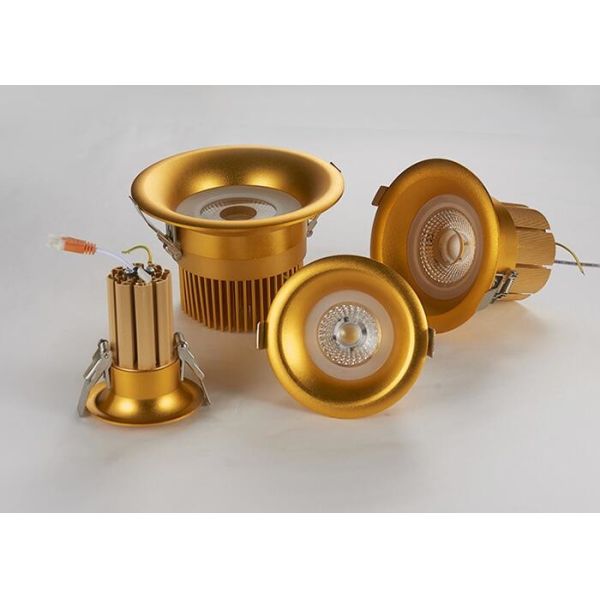 Quality Cambered Surface Recessed LED Downlight With Pure Gold Thread Welding Solid Radiator for sale