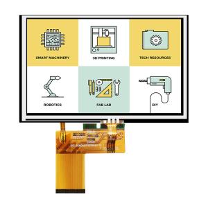 China 5.0-inch color high brightness resistive touch IPS TFT LCD/RGB interface/800x480 full-viewing angle resistive TFT display/STM32/RK series/ST7262 on sale