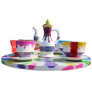Movable Teacup Amusement Ride 6 Cups Load 24 Seats Diameter 6m