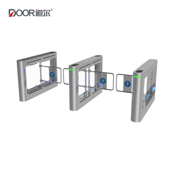 Self Designed Security Swing Barrier Gate With Facial Recognition IC Card QR