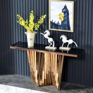 Multifunctional Modern Entryway Console Table Glossy Finish