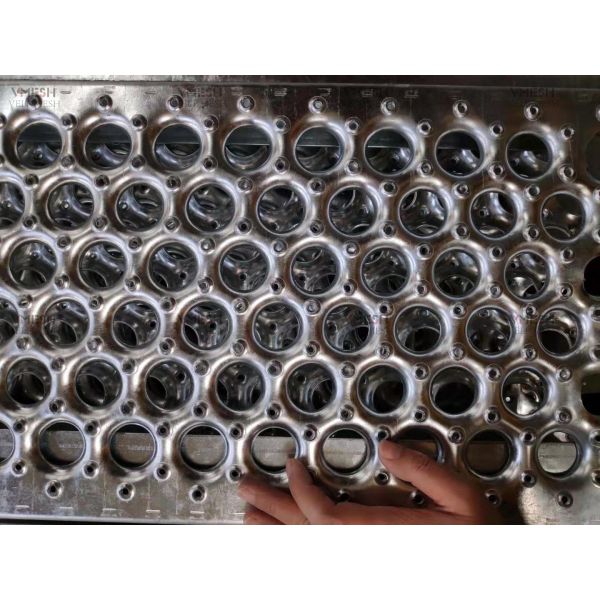 Round Holes Galvanized Steel Plank Grating Perforated Anticorrosion