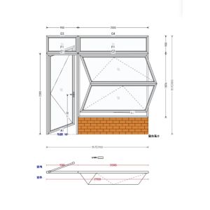 folding window aluminum balcony vertucal