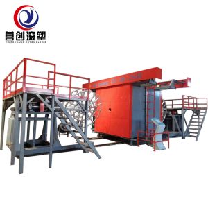 Adjustable Rotating Speed Shuttle Rotomolding Machine 15-30min Cycle Time PLC
