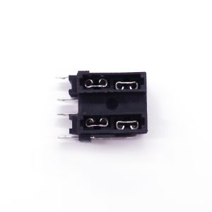 PA66 Plastic Black Brass Terminal PCB Mount Blade Fuse Holder for Automotive