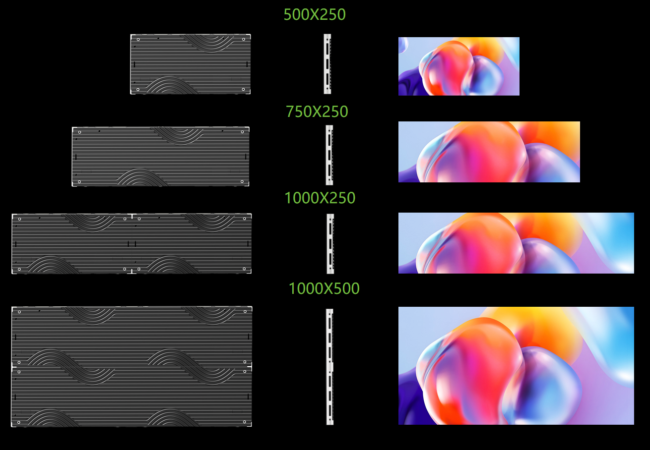 Lightweight Indoor Fixed LED Screen 33mm Ultra Thin LED Display
