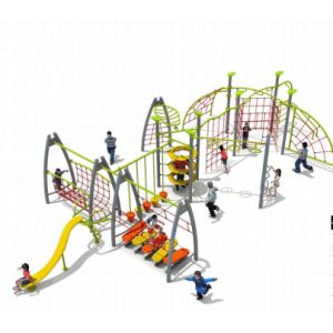 114mm Galavanized Steel Pipe Rope Climbing Net Frame Kids Park