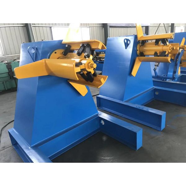 3 Phase Sheet Metal Decoiler , Coil Roll Forming Machine Easy Operation Energe
